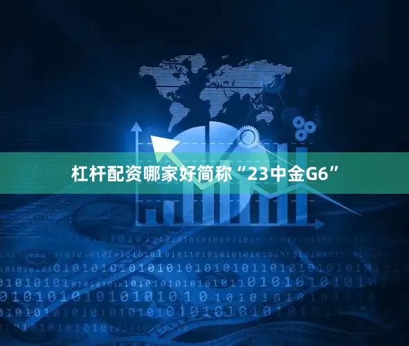 杠杆配资哪家好简称“23中金G6”